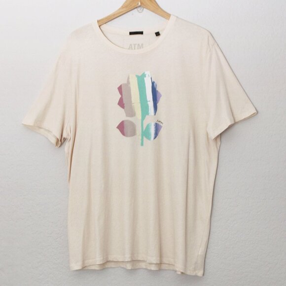 ATM Men's XL High Twist Hi Torsion Jersey Crew Neck Tee T Shirt Stucco $125 - Picture 7 of 16